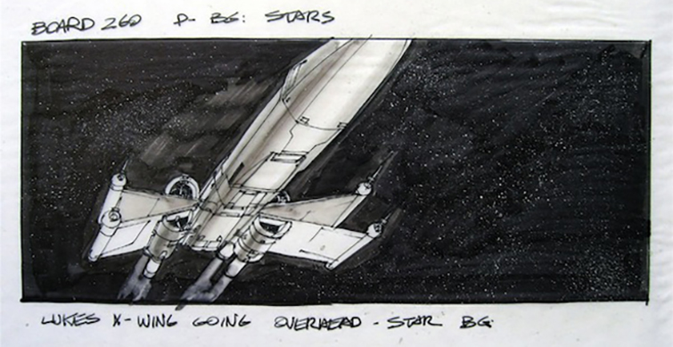 The Art Department: Design, Construction, Decor, and Props: Star Wars Storyboard