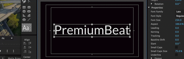 Keyboard Shortcuts for Premiere Pro: Increase kerning by five units