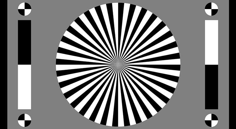 Lens Backfocus Test Chart 400x300mm 36 Cycles With Corner Stars 