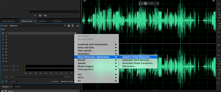 adobe audition recording hum