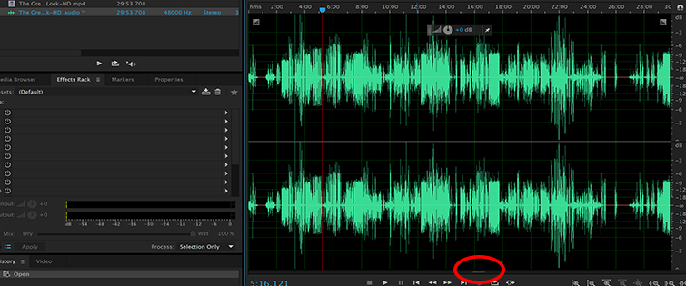 removing wind noise from audio