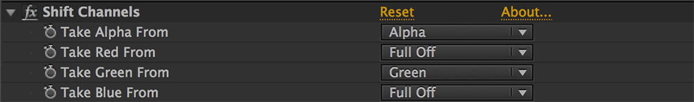 How to Create A Vintage Effect in After Effects + Free Presets: Green Shift Channel