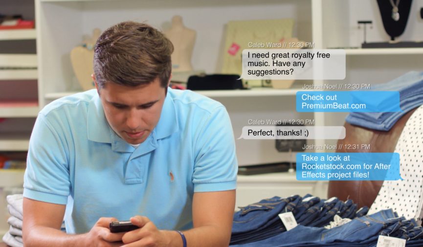 Create a Text Message Chat and Composite with Live-Action Footage in After Effects