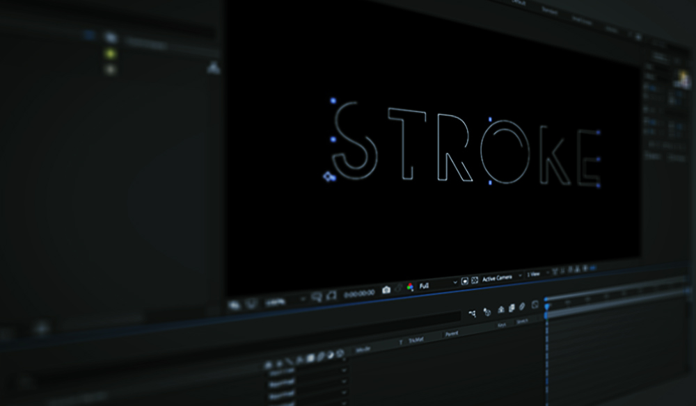 add stroke to text after effects