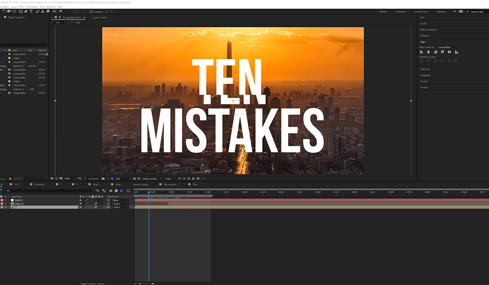 adobe after effects tutorials titles getting started