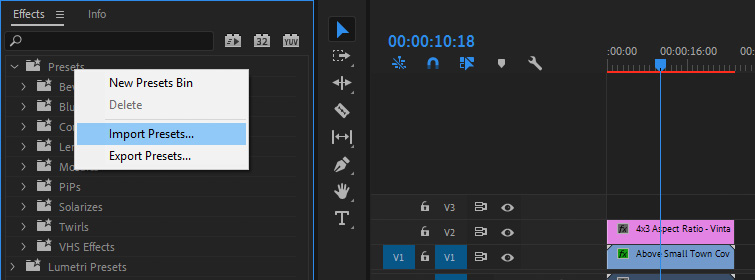 how to make vhs effect in adobe premiere pro