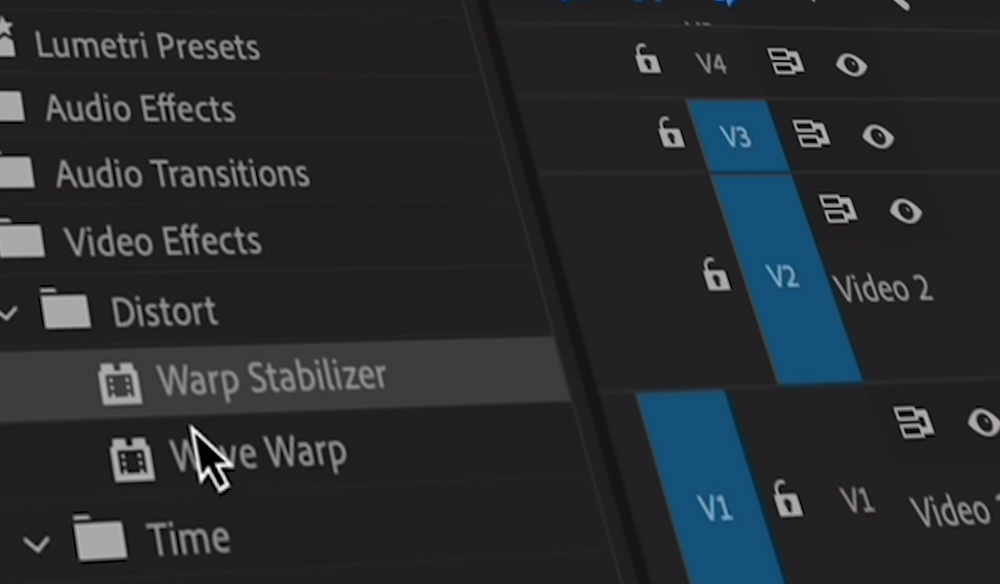 warp stabilizer requires clip dimensions to match sequence (fix by nesting)