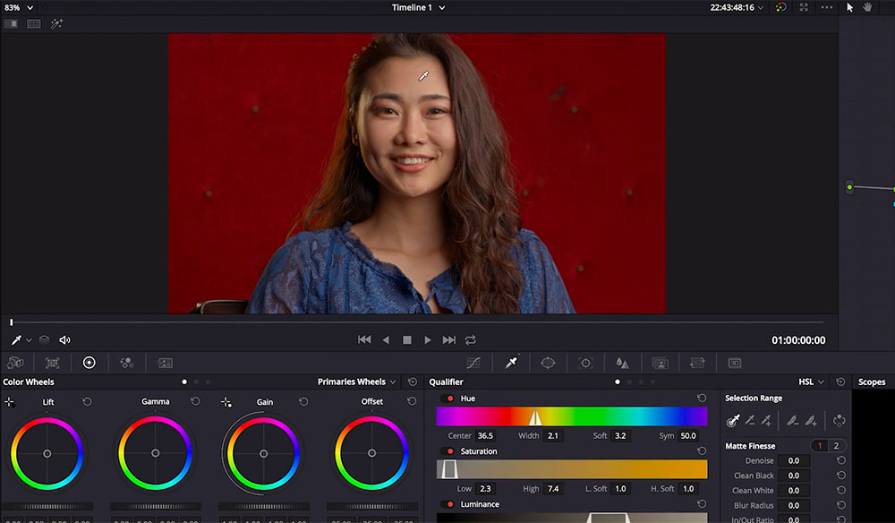 davinci resolve cinematic color grading