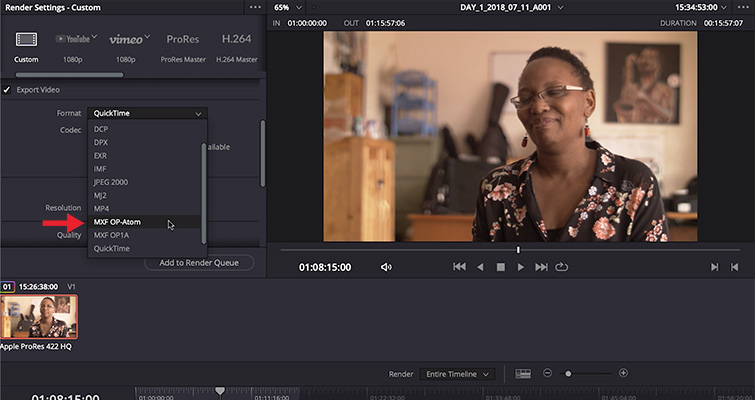 Resolve Export Settings Resolve Export Settings