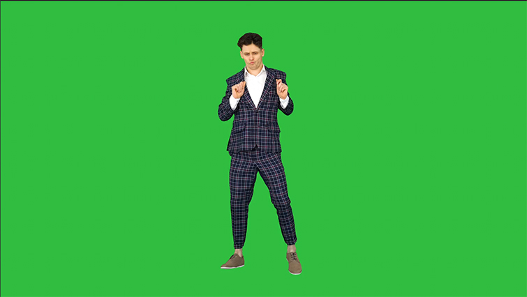 people with green screen background images