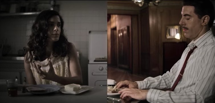 Hadar Ratzon Rotem and Sacha Baron Cohen in The Spy Hadar Ratzon Rotem and Sacha Baron Cohen in The Spy