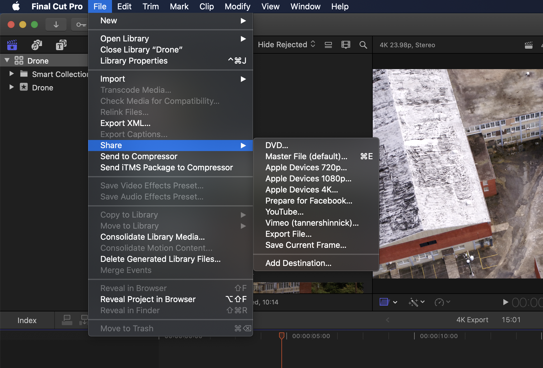 final cut pro 10.3.4 adjust timeline