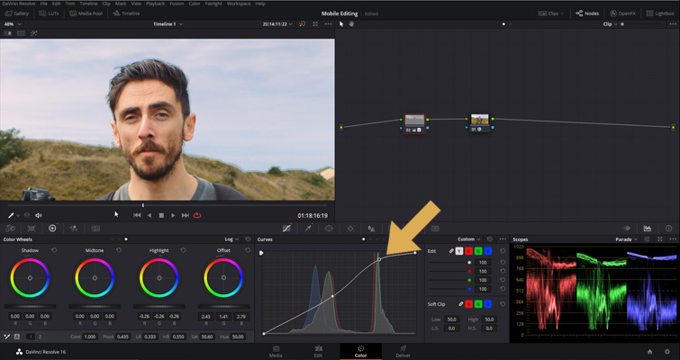 DaVinci Resolve：要素の微調整