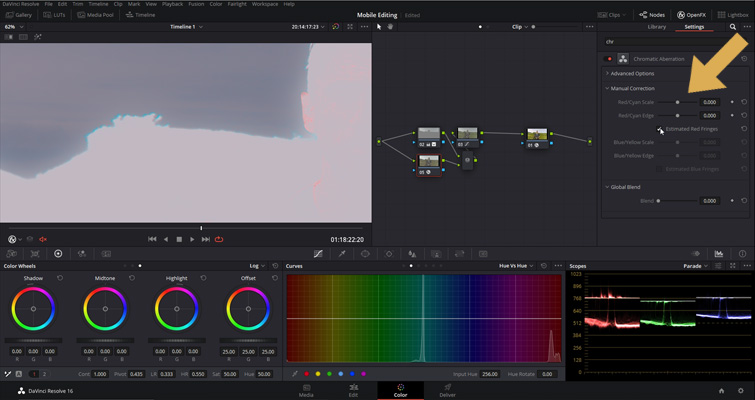 DaVinci Resolve：並列ノード