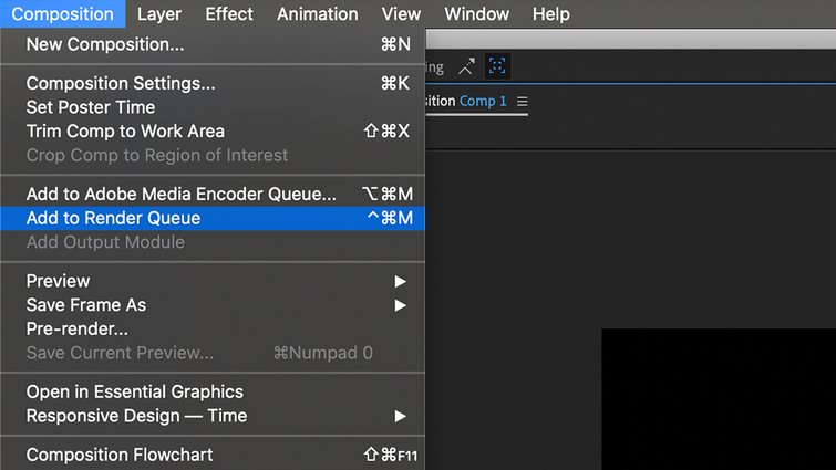 export video from after effects