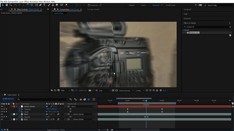 Crash Zoom: Motion Blur