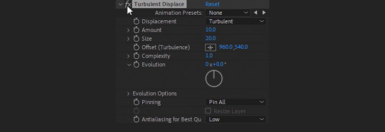 Line Boil Effect: Turbulent Displace